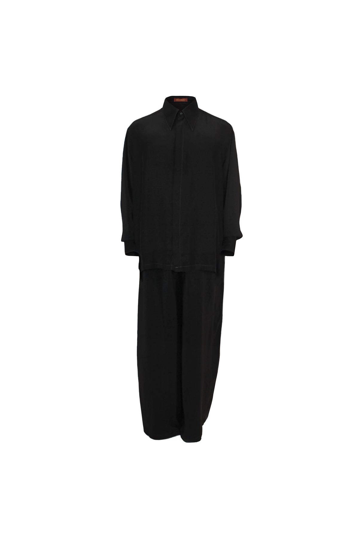 Silk Charmeuse Set in Black
