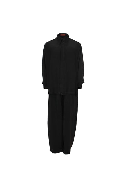 Silk Charmeuse Set in Black