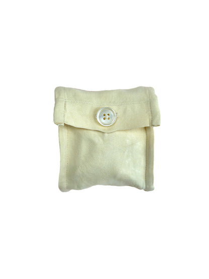 Vintage Yellow Herringbone Reusable Silk Tote