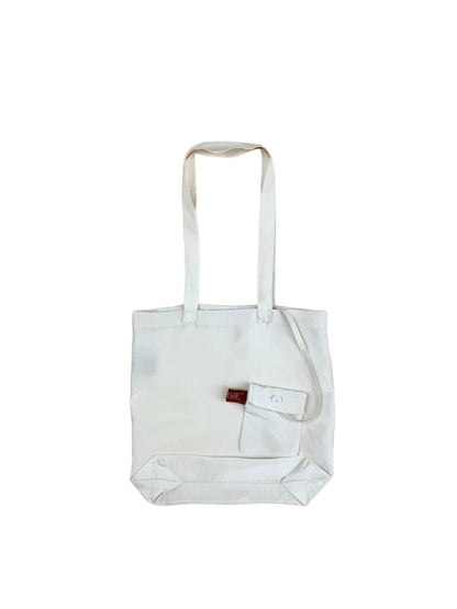 Cream White Reusable Silk Tote