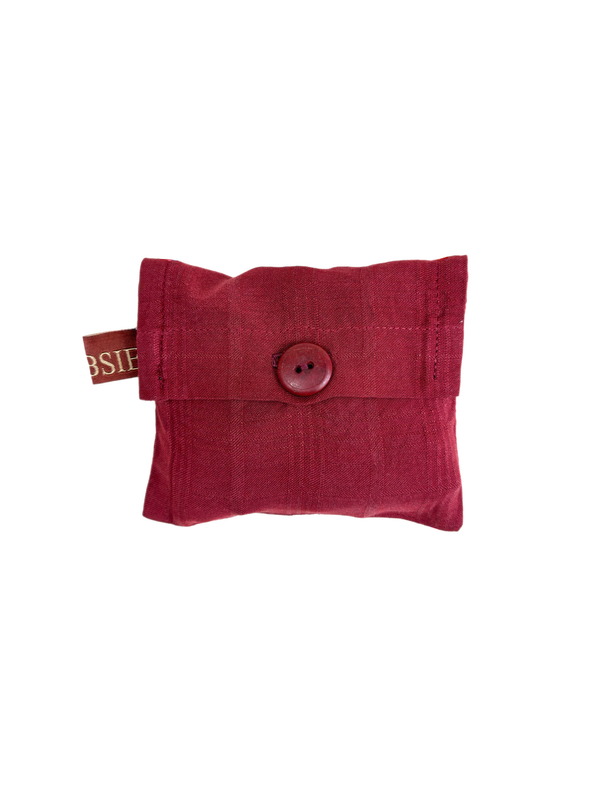 Red Plaid Jacquard Reusable Silk Tote