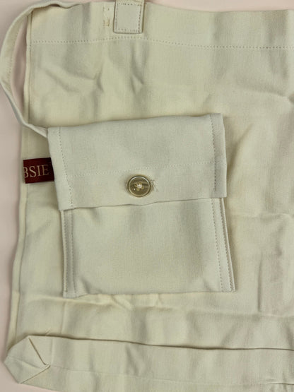 Pale Yellow Herringbone Reusable Silk Tote