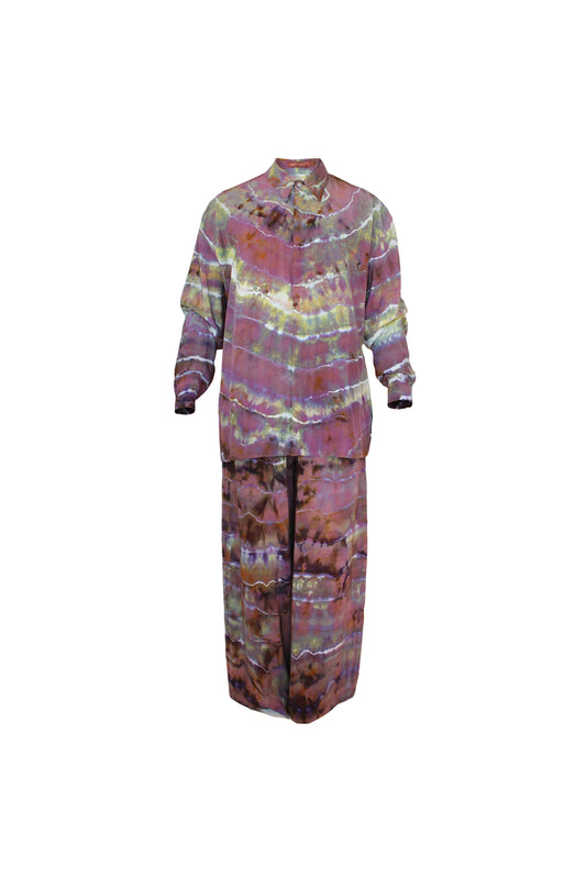 BOUBSIE x Tamarack Tie Dye Silk Set in Geode