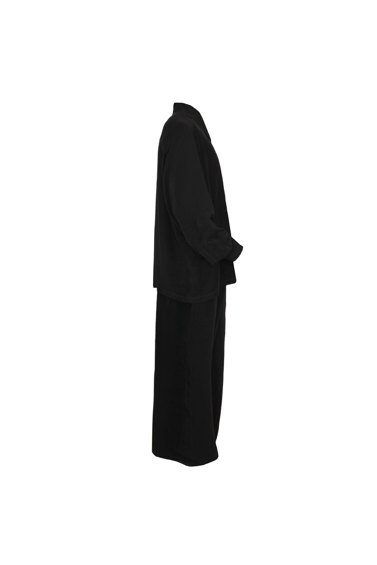 Silk Charmeuse Set in Black