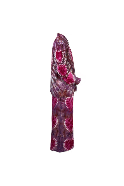 BOUBSIE x Tamarack Tie Dye Silk Set in Heartburst
