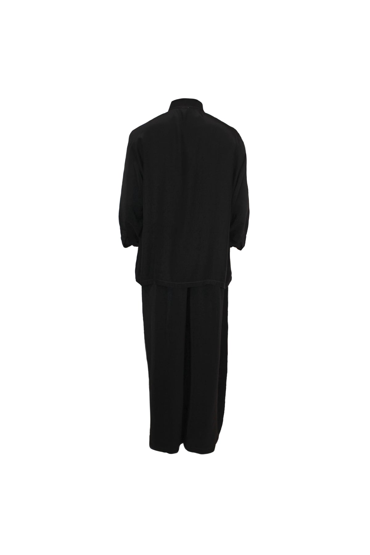 Silk Charmeuse Set in Black