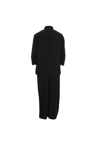 Silk Charmeuse Set in Black