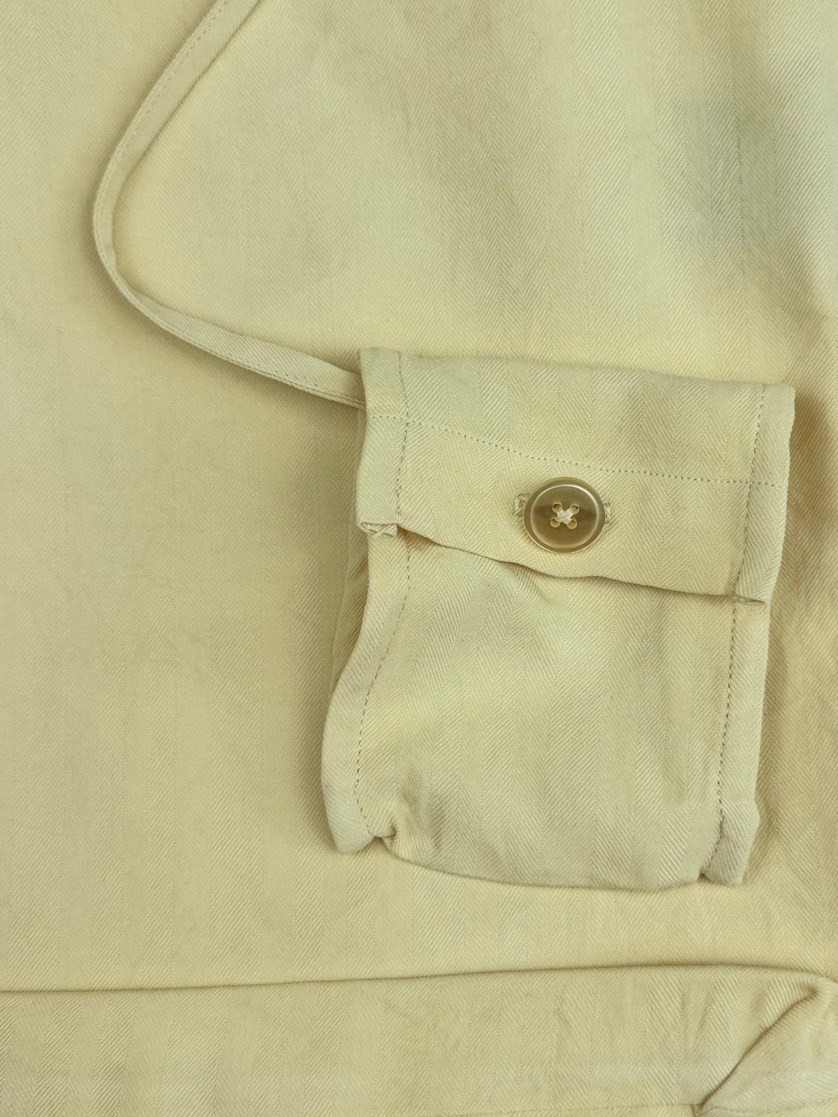 Vintage Yellow Herringbone Reusable Silk Tote