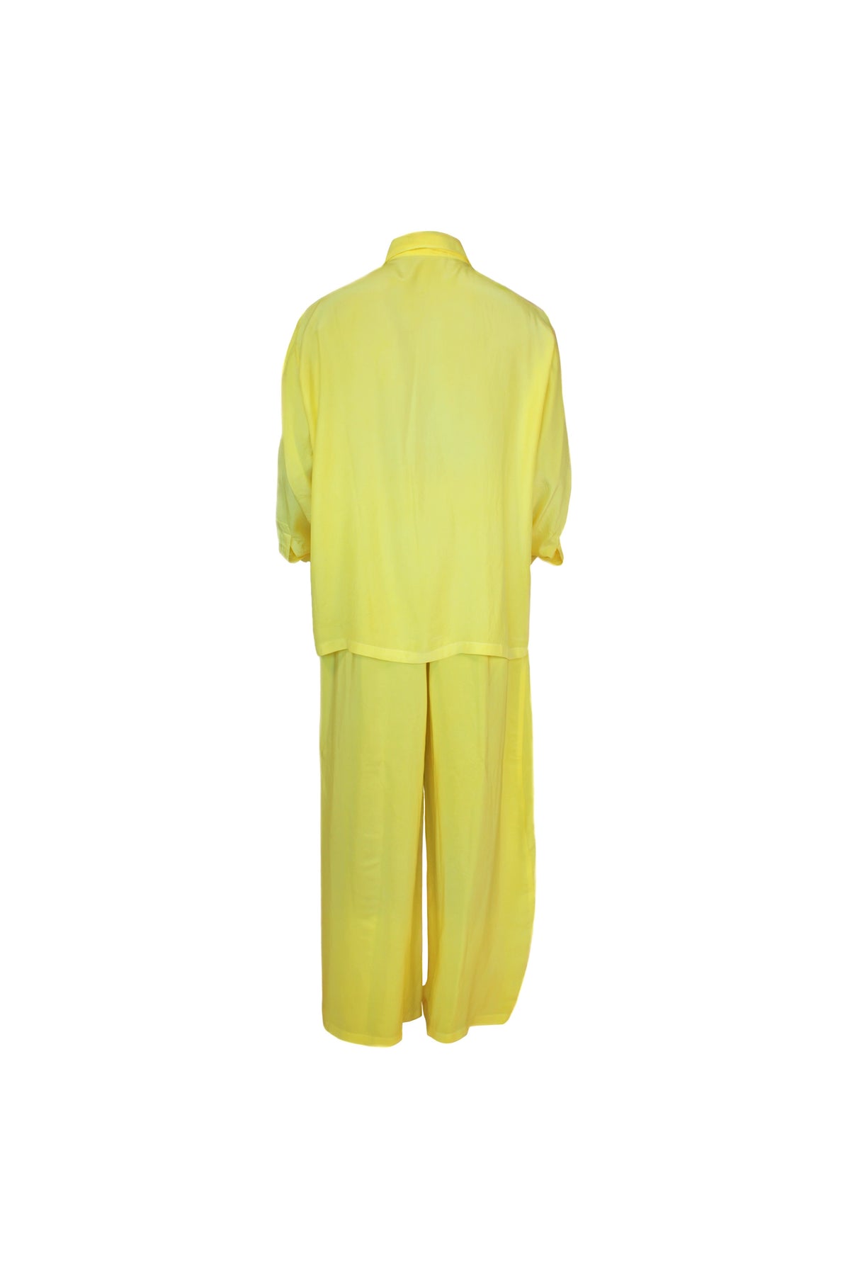 Silk Charmeuse Set in Electric Yellow