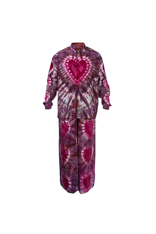 BOUBSIE x Tamarack Tie Dye Silk Set in Heartburst