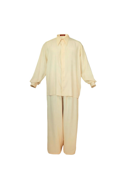 Upcycled Silk Set in Pastel Peach