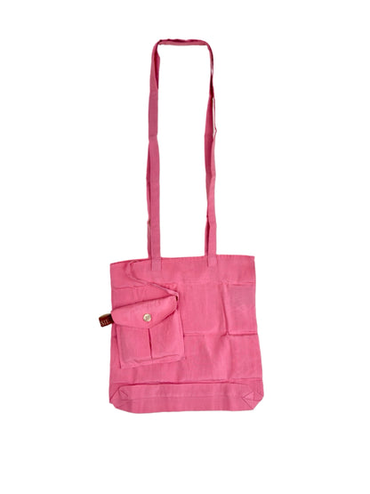 Pink Pleat Reusable Silk Tote
