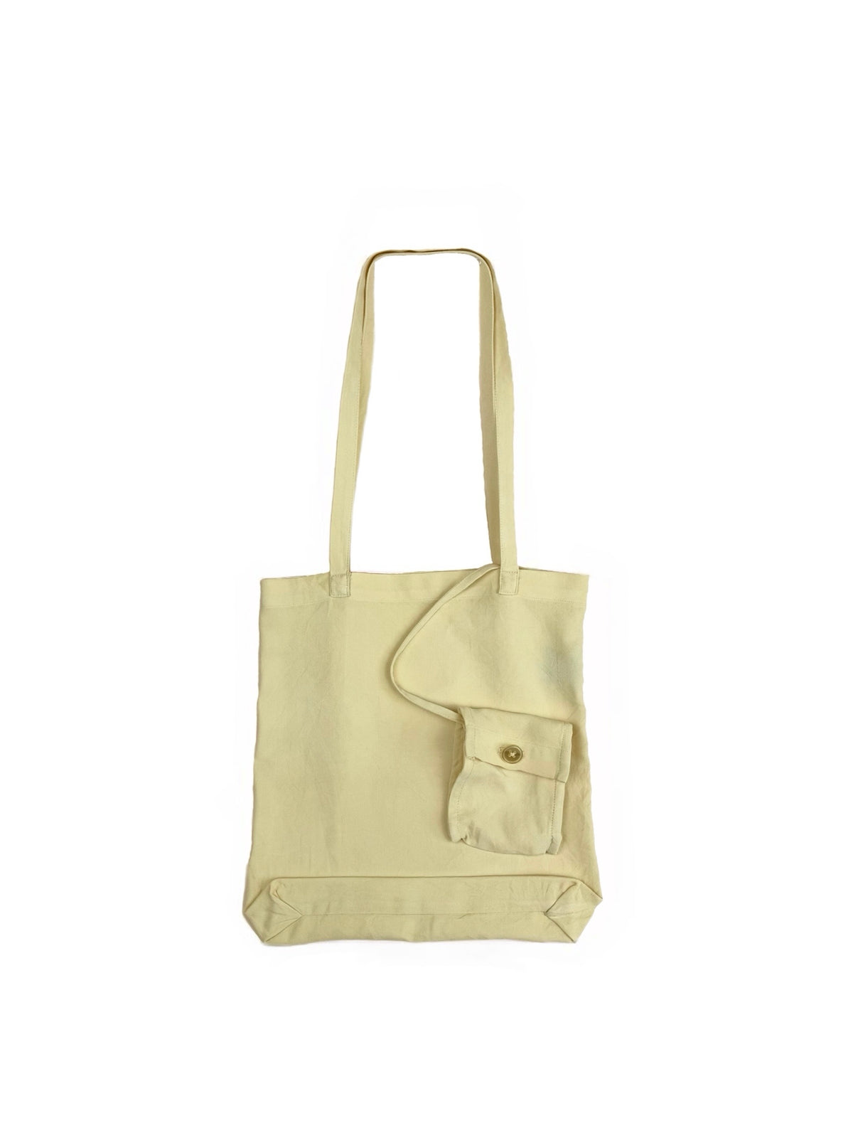Vintage Yellow Herringbone Reusable Silk Tote