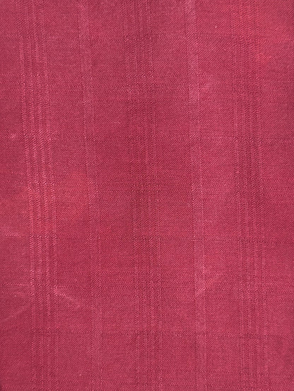 Red Plaid Jacquard Reusable Silk Tote