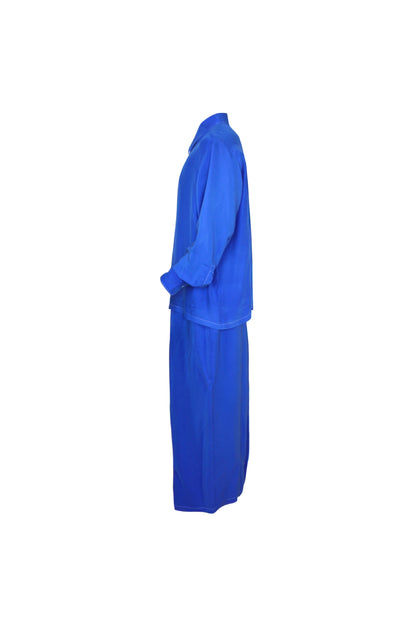 Silk Charmeuse Set in Brilliant Blue