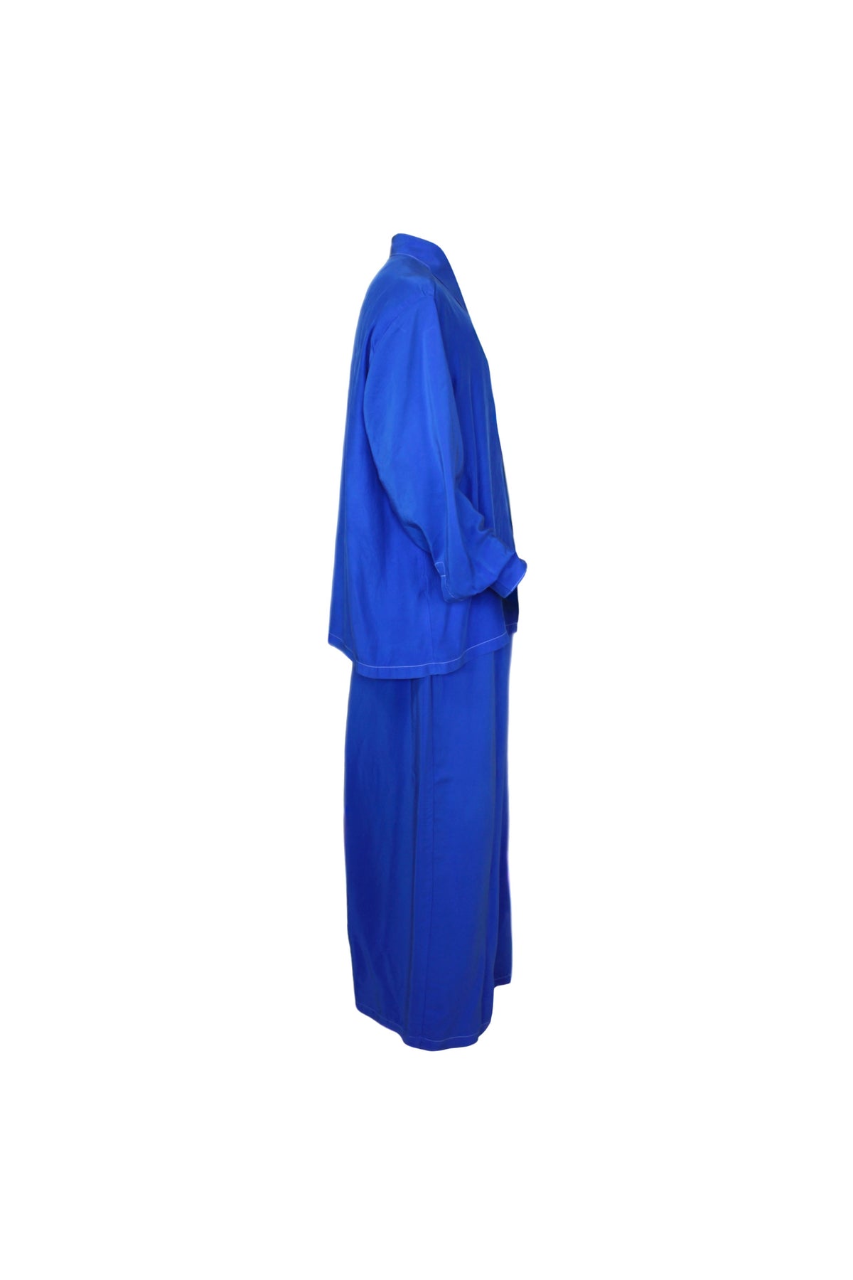 Silk Charmeuse Set in Brilliant Blue
