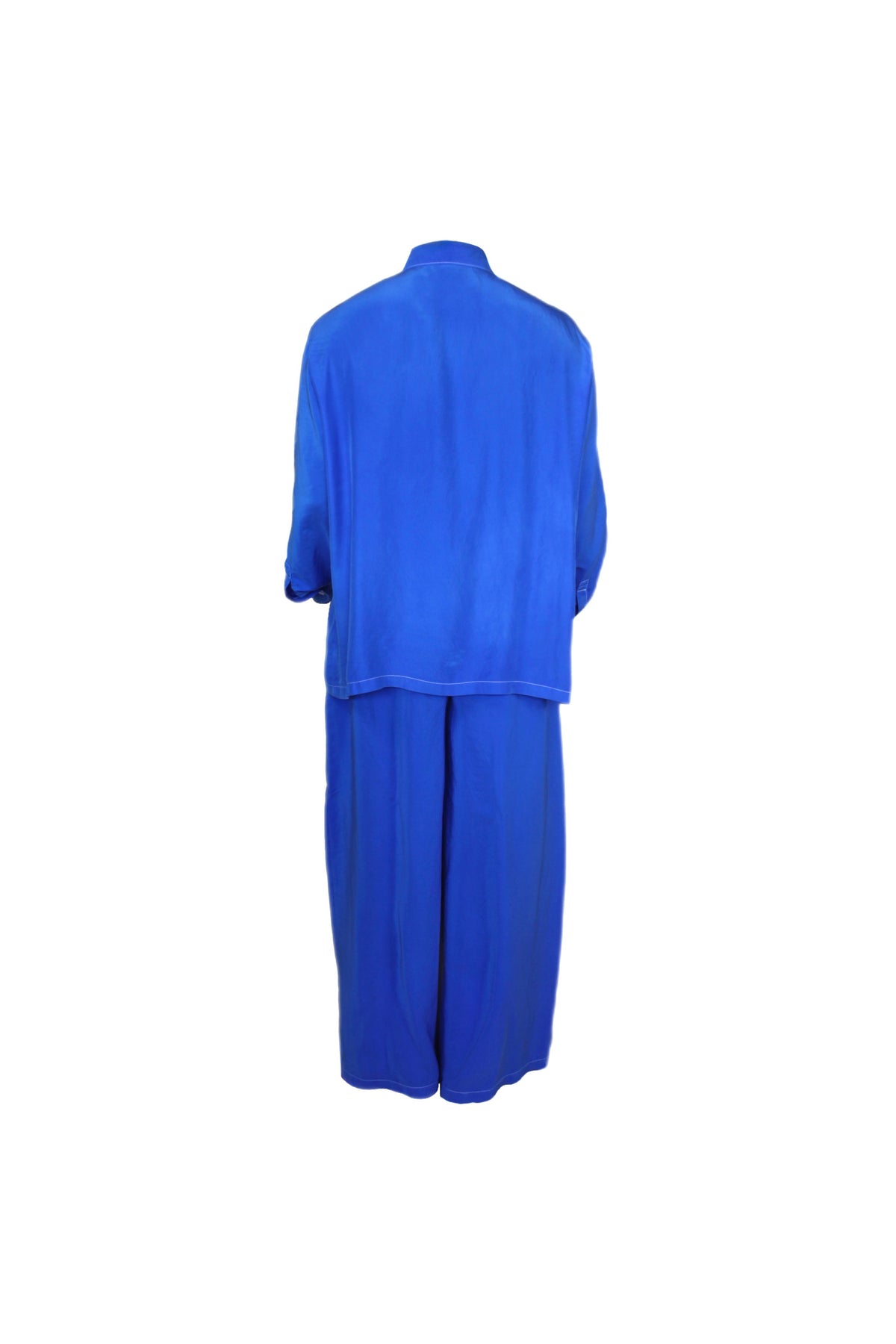 Silk Charmeuse Set in Brilliant Blue