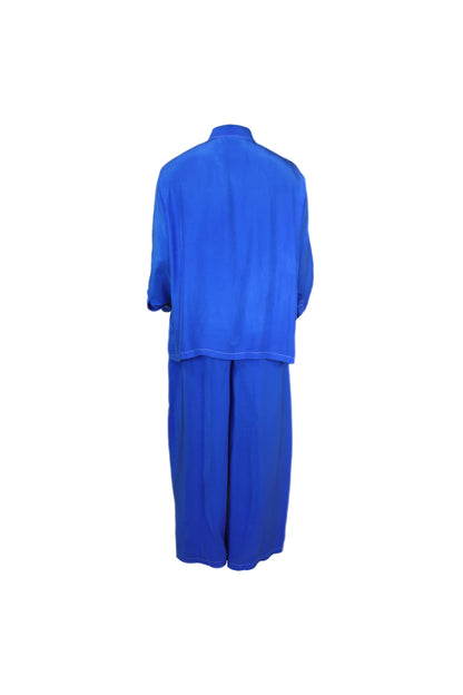 Silk Charmeuse Set in Brilliant Blue