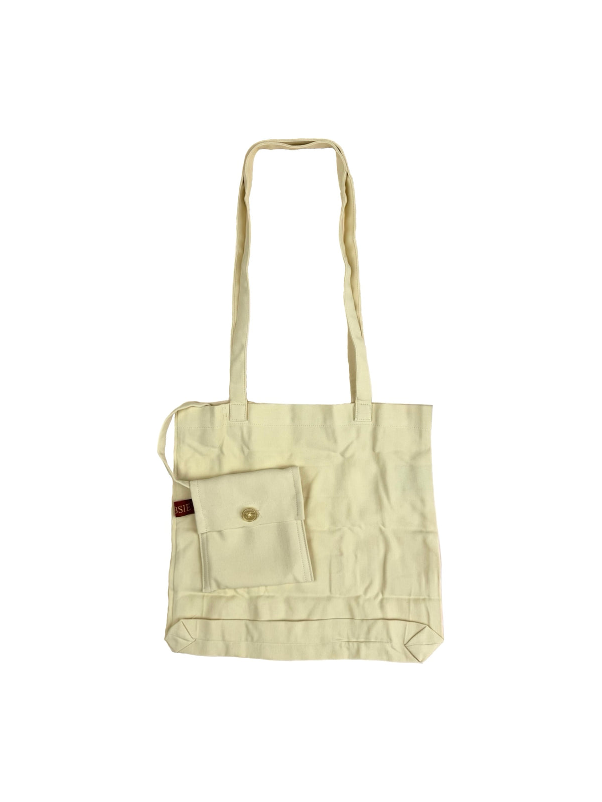 Pale Yellow Herringbone Reusable Silk Tote
