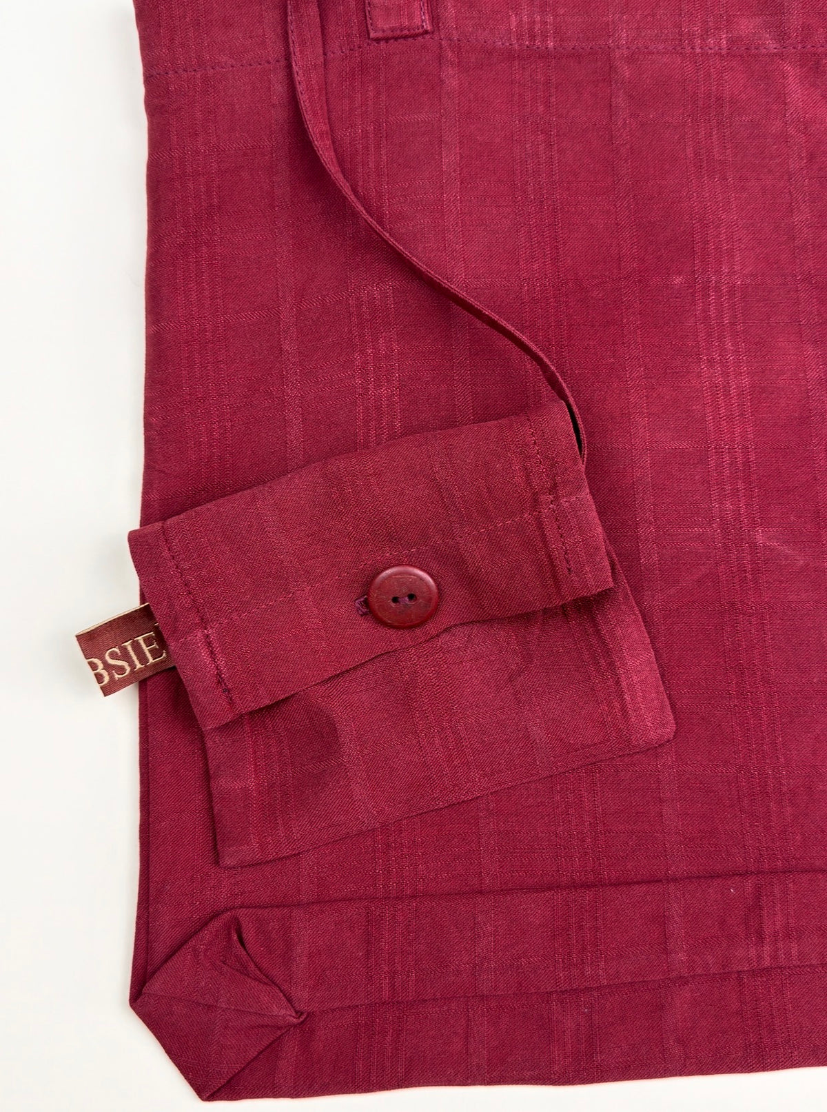 Red Plaid Jacquard Reusable Silk Tote